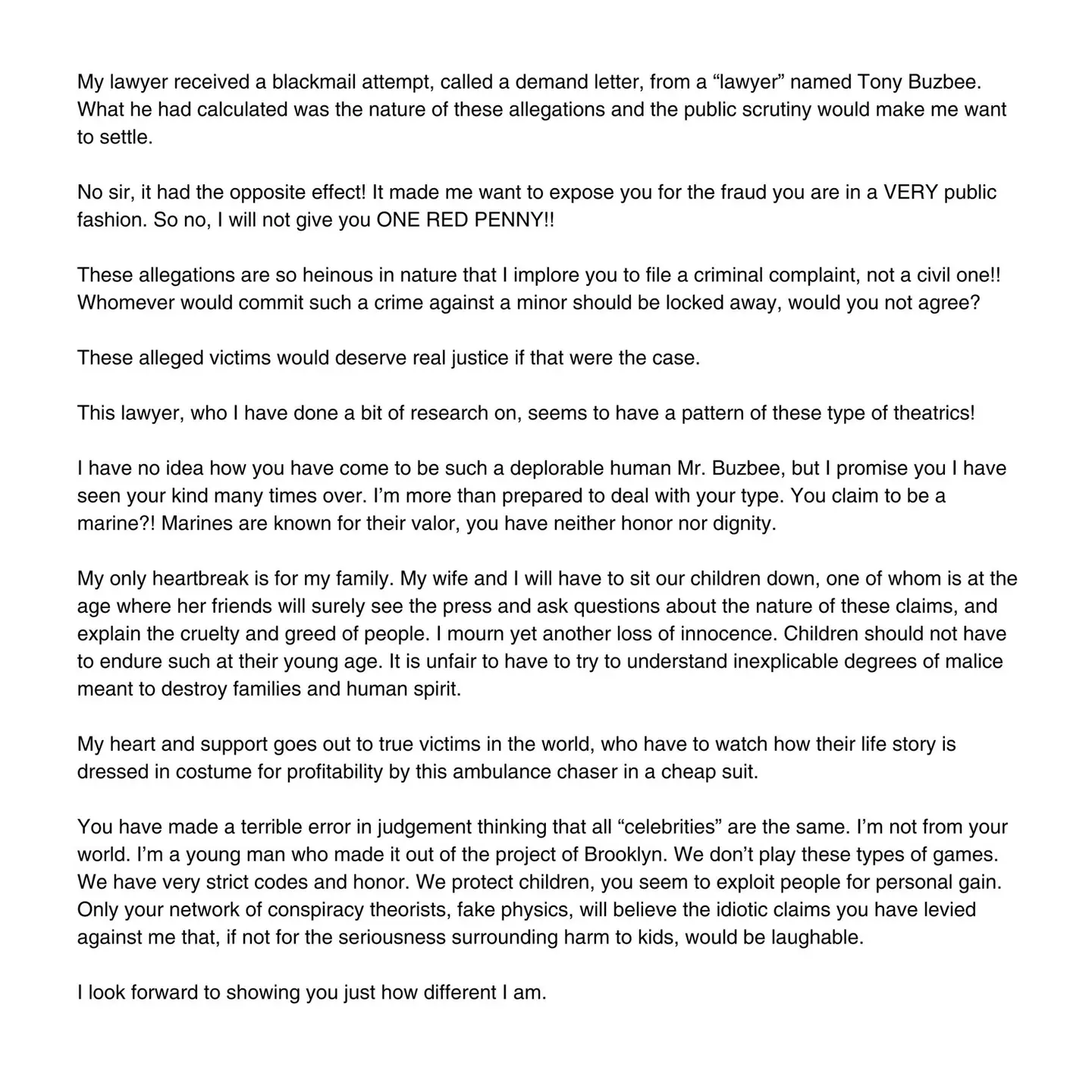 Jay-Z has issued a statement denying the accusations (Twitter)