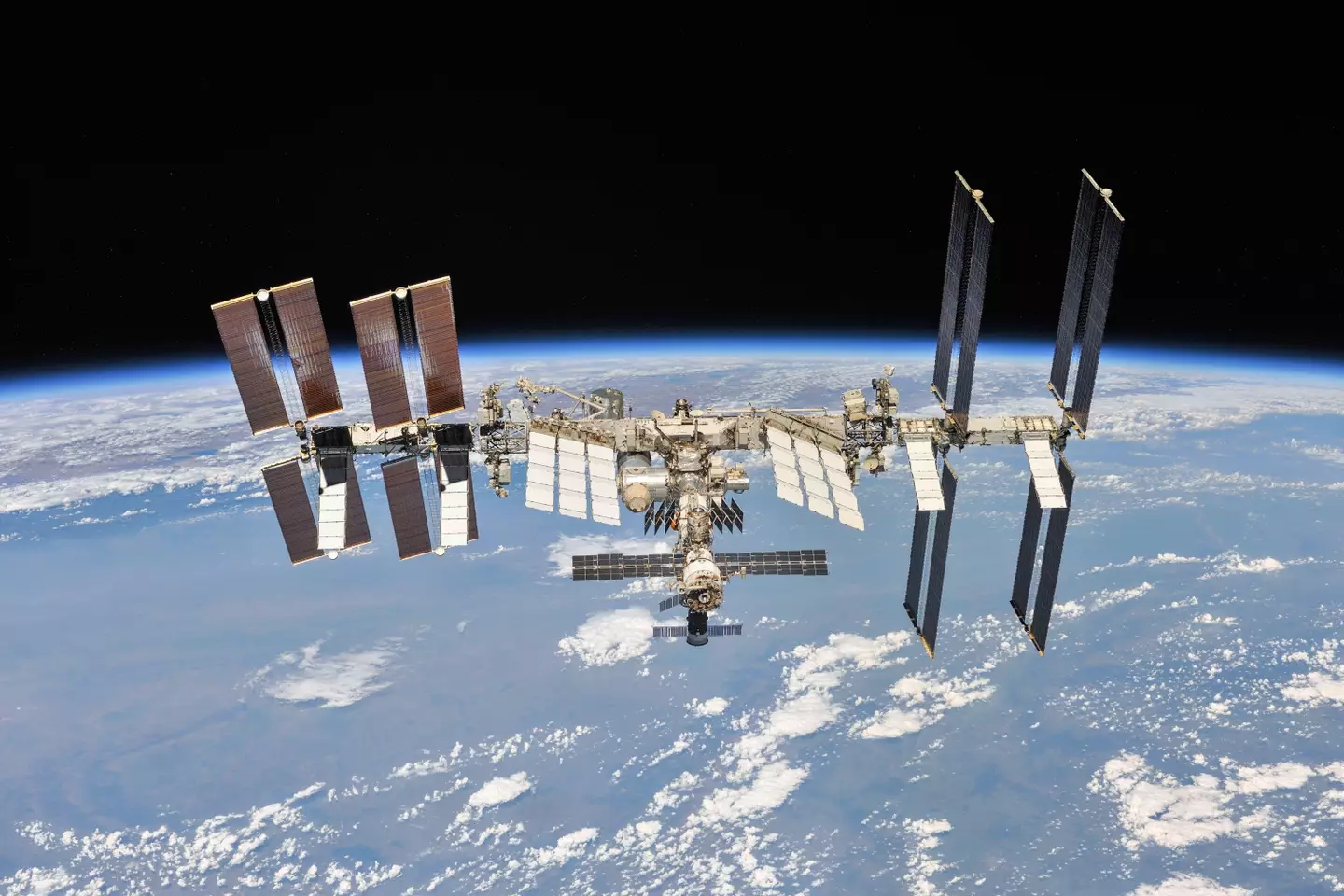 The International Space Station, the only place where swallowing your toothpaste is recommended. (Alamy)