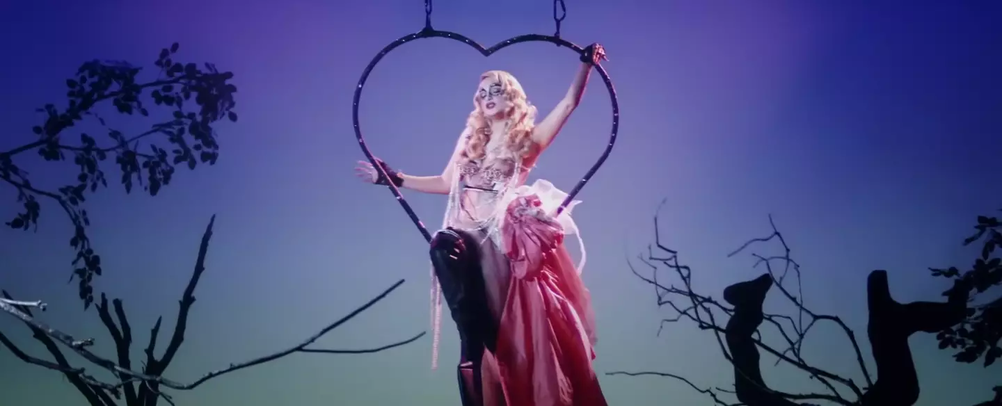 Kim Petras in the 'Unholy' music video.