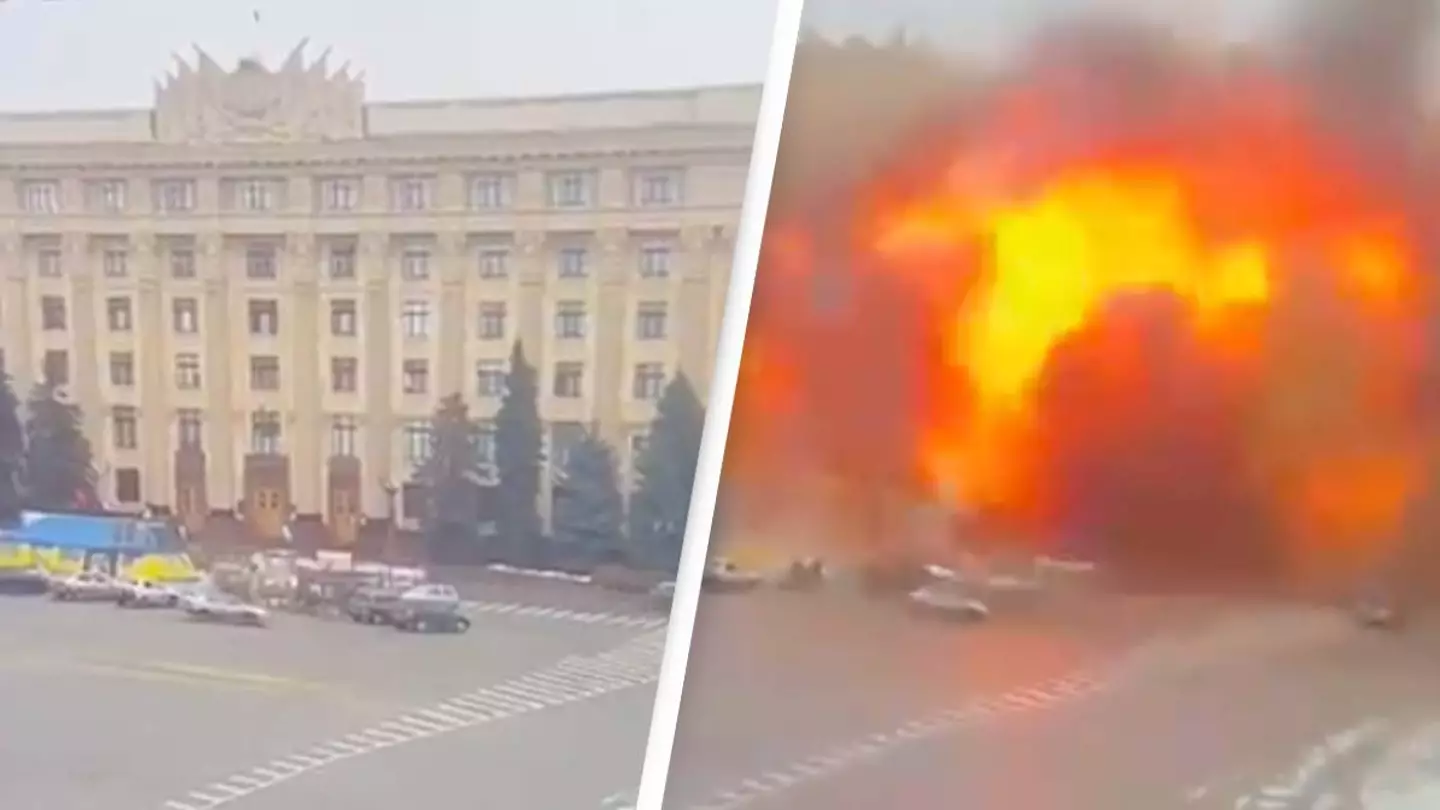 Ukraine: Terrifying Explosion Shows Russians Targeting Government Building