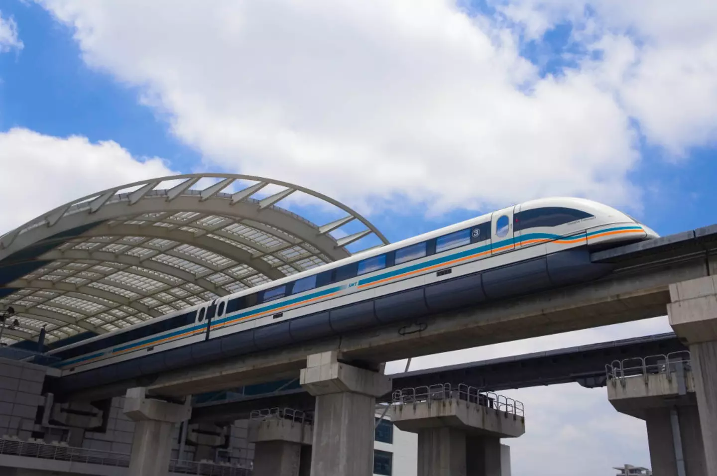 The Shanghai Maglev is the world's fastest train, traveling at 286 mph (Xiaoyang Liu/Construction Photography/Avalon/Getty Images)