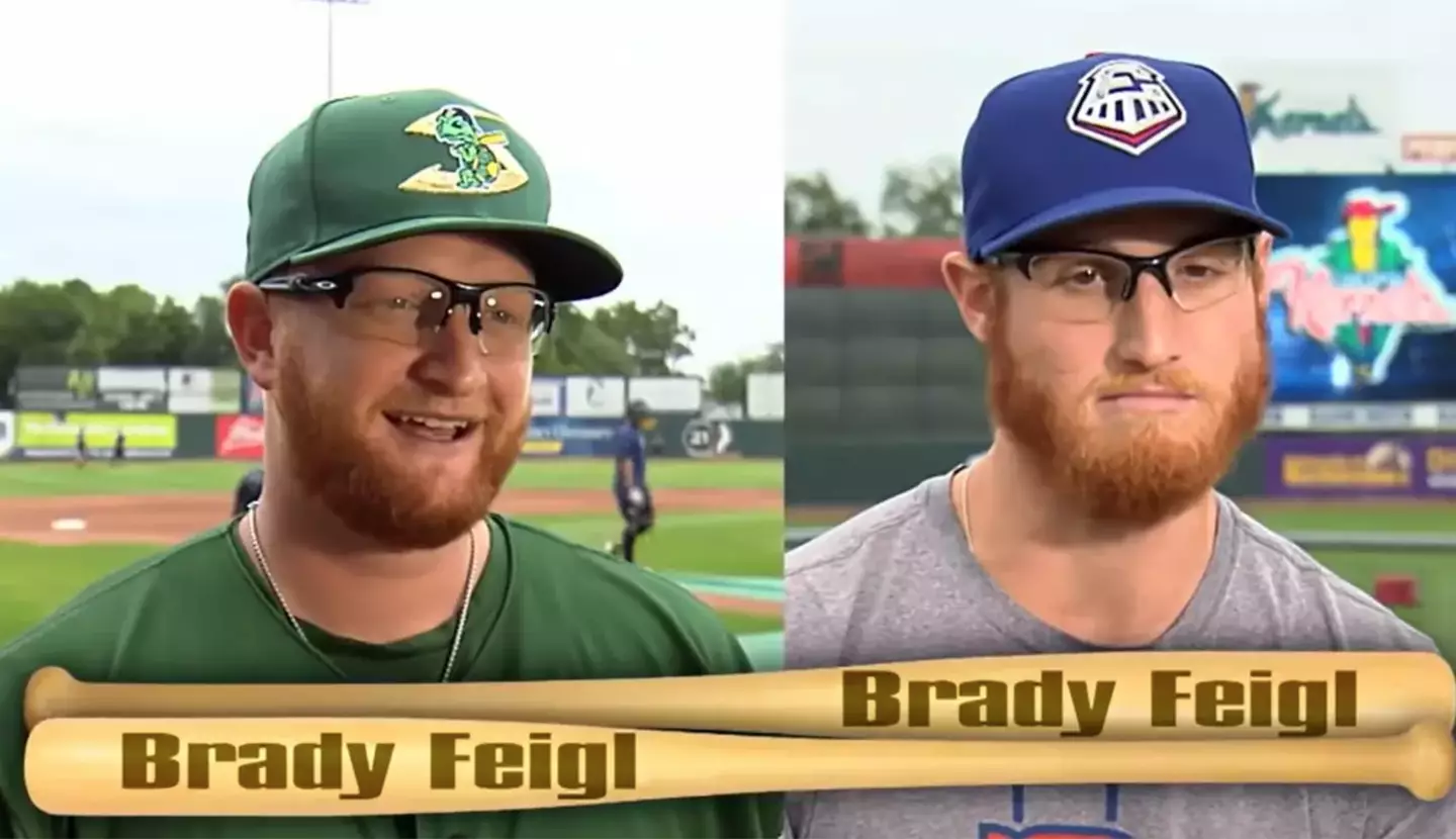 Brady Feigl and Brady Feigl look identical and play the same position in baseball.