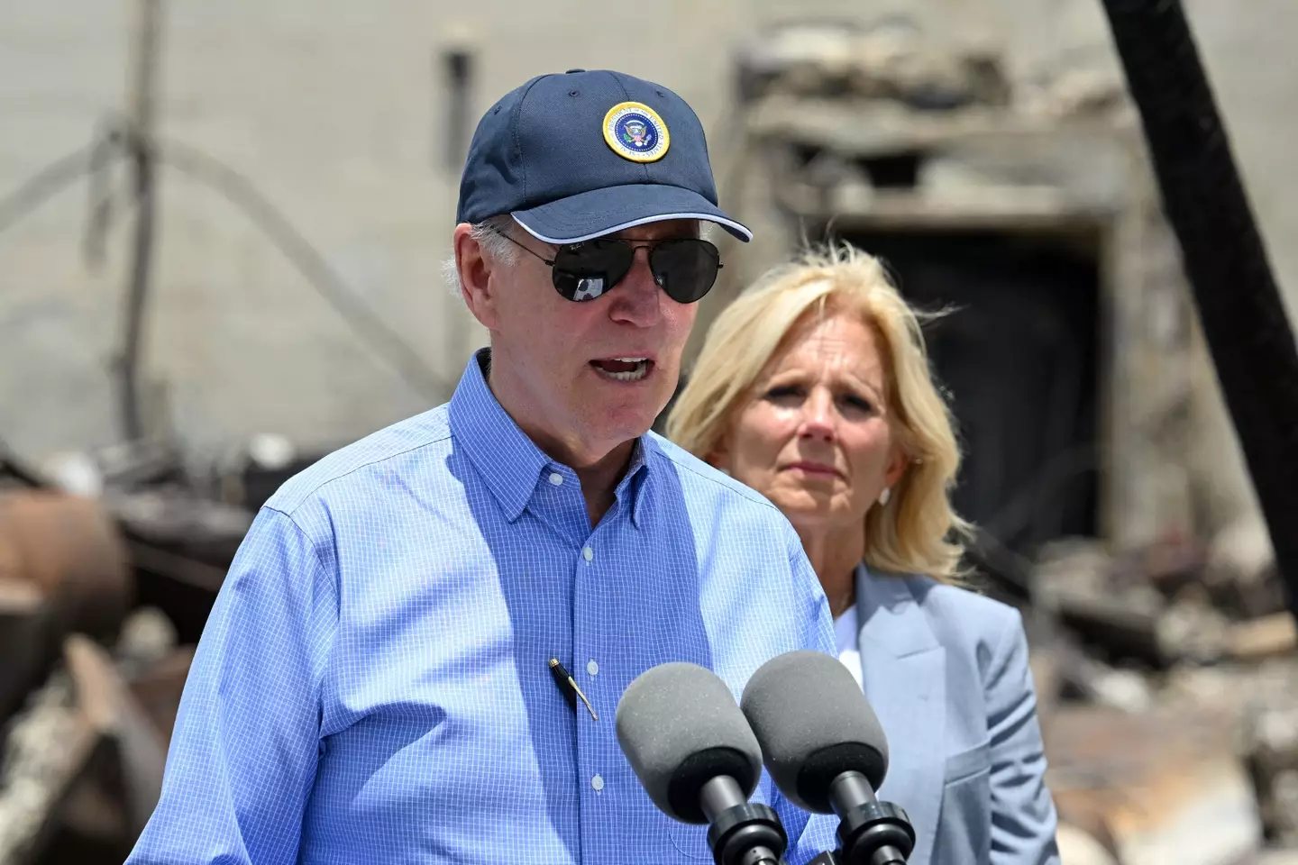 The President visited area affected by the disaster.