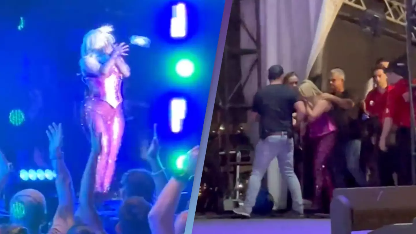 Singer Bebe Rexha gets 'rushed' off stage after fan threw their phone at her face