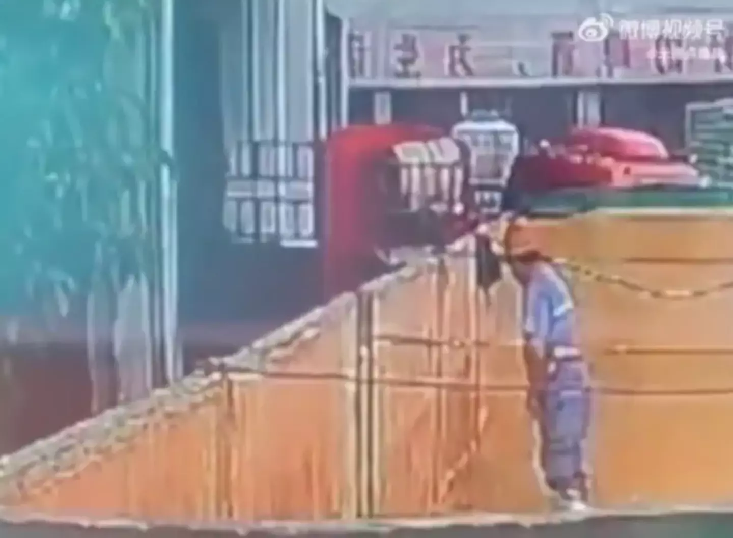 The man was filmed urinating into a vat at factory.