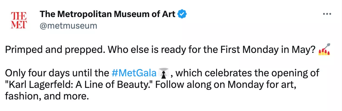 The theme for the 2023 Met Gala is Karl Lagerfeld.