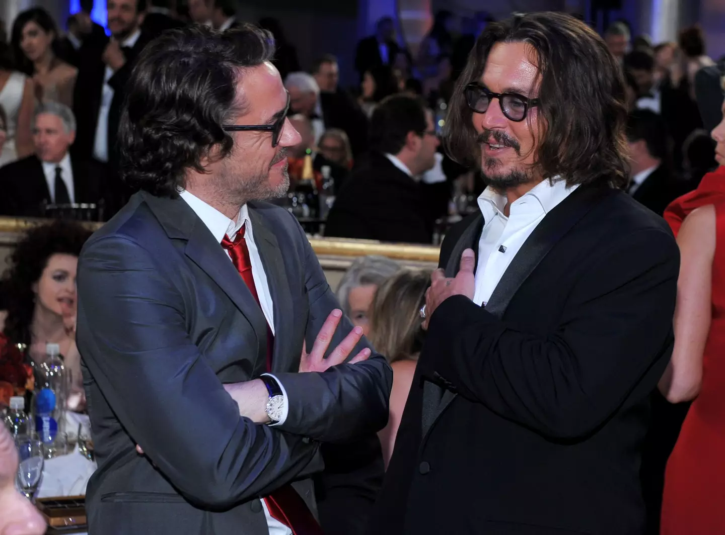 Robert Downey Jr. and Johnny Depp pictured in 2011 (Vince Bucci/NBCU Photo Bank/NBCUniversal via Getty Images via Getty Images)