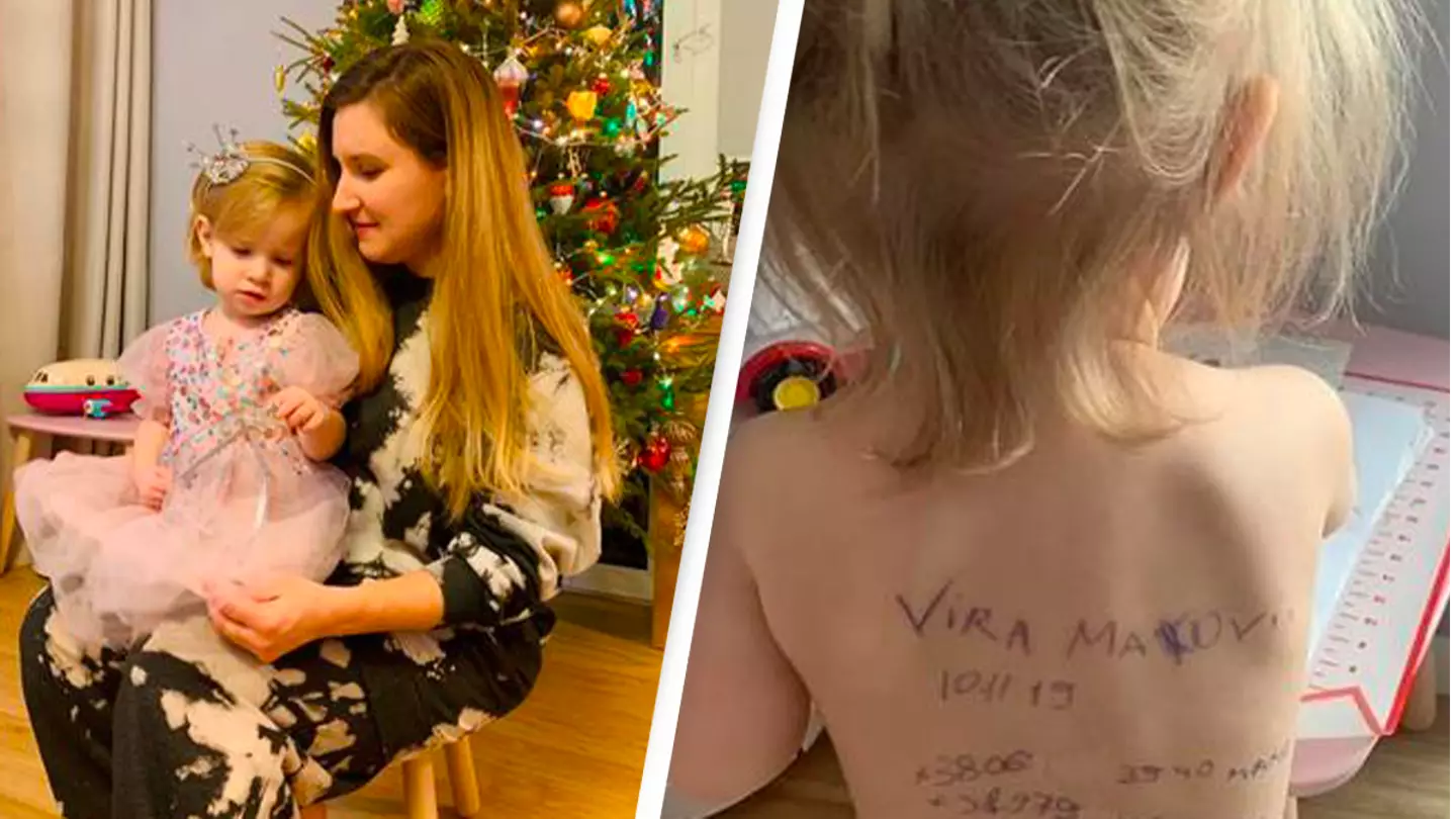 Ukrainian Toddler Who Had Desperate Message Written On Back By Mum Is Finally Safe