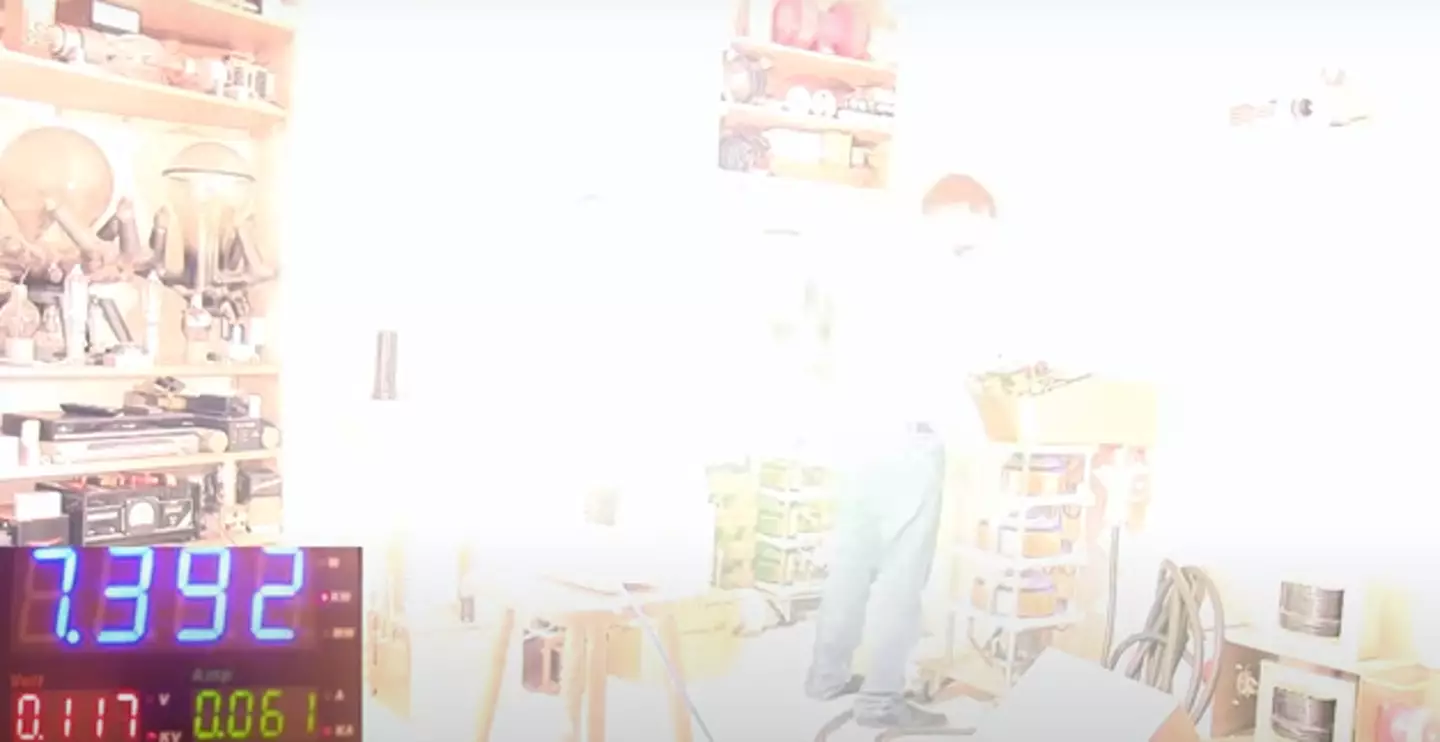 The 20,000 watt lightbulb is common to use on film sets.