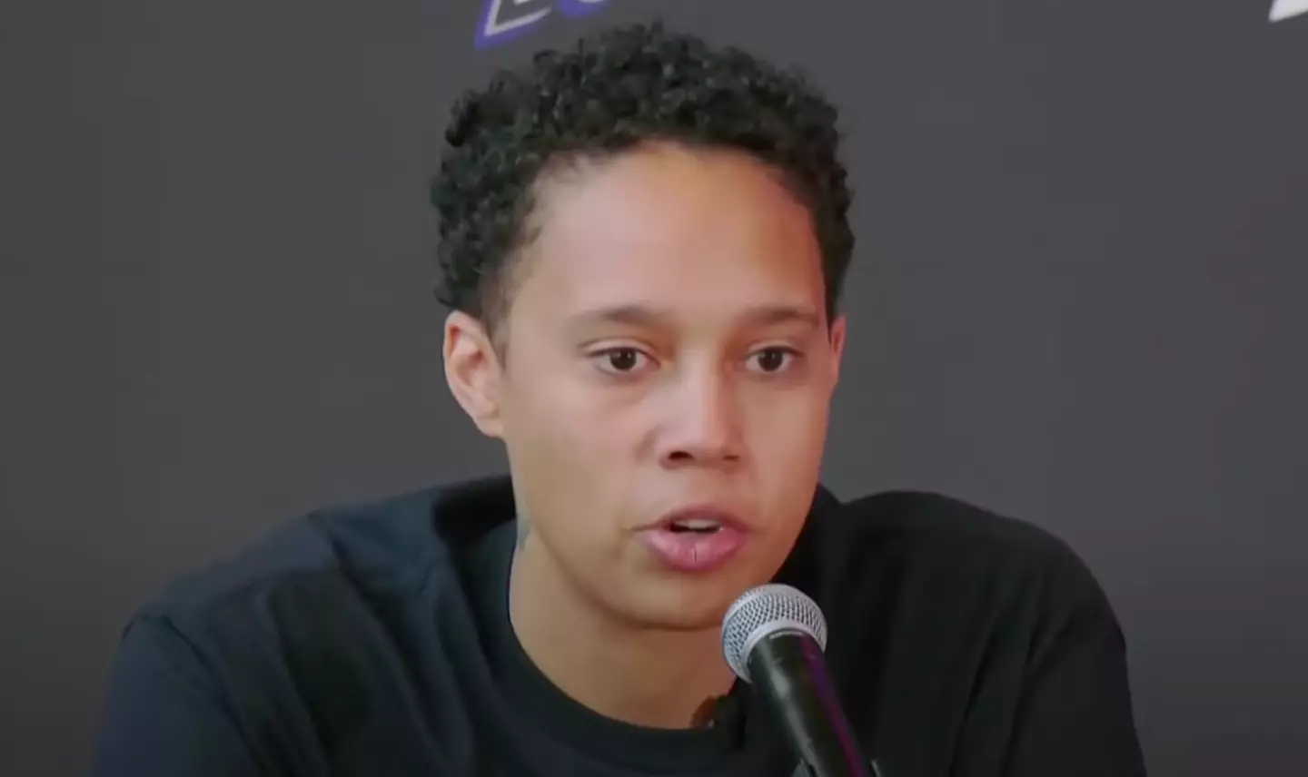 Griner during er first press conference since returning to the US.