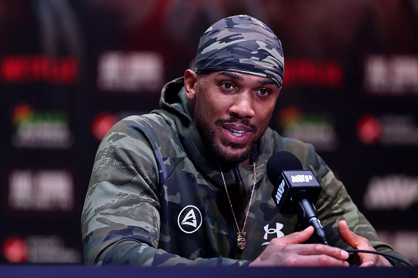 Anthony Joshua was involved in a car crash that killed two of his friends (Carmen Mandato/Getty Images for Netflix)