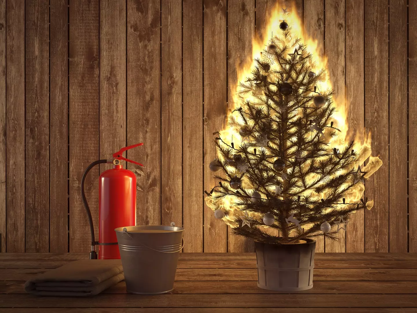 Christmas trees can be a fire hazard.