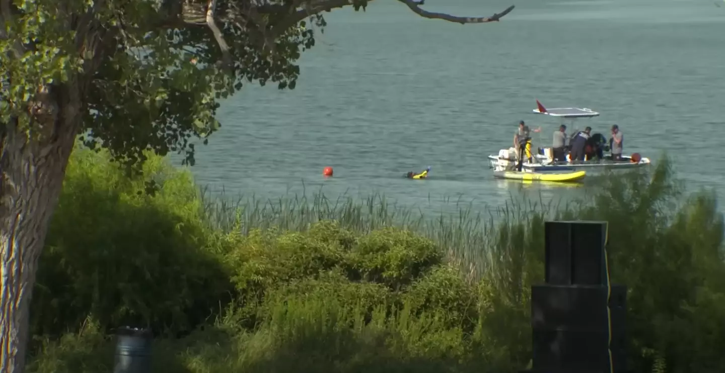 The search for Dukic's body involved a dive team from the Fort Worth Police Department as well as drones. (WFAA)