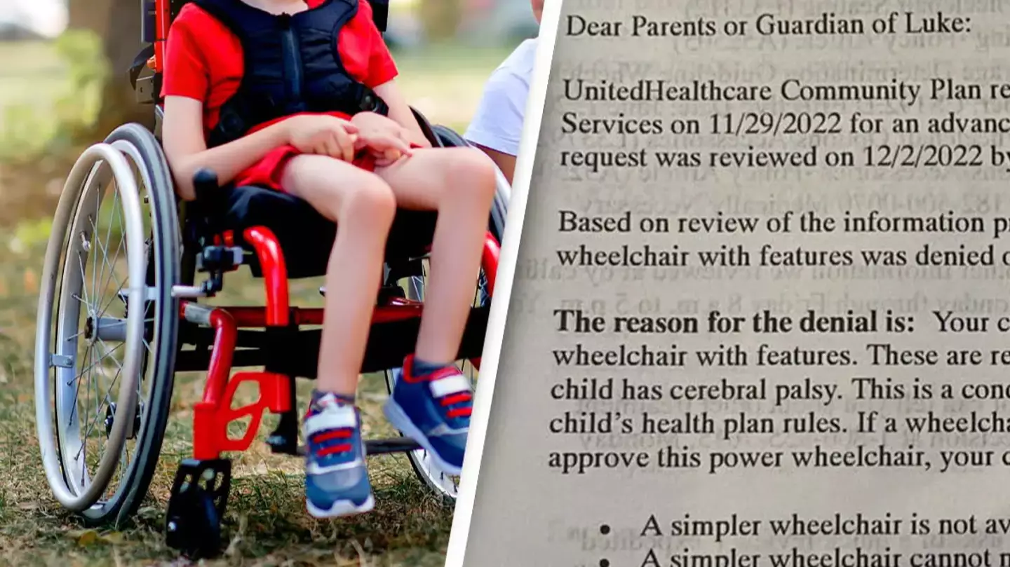 Health insurance company's letter denying child a wheelchair goes viral and people are outraged