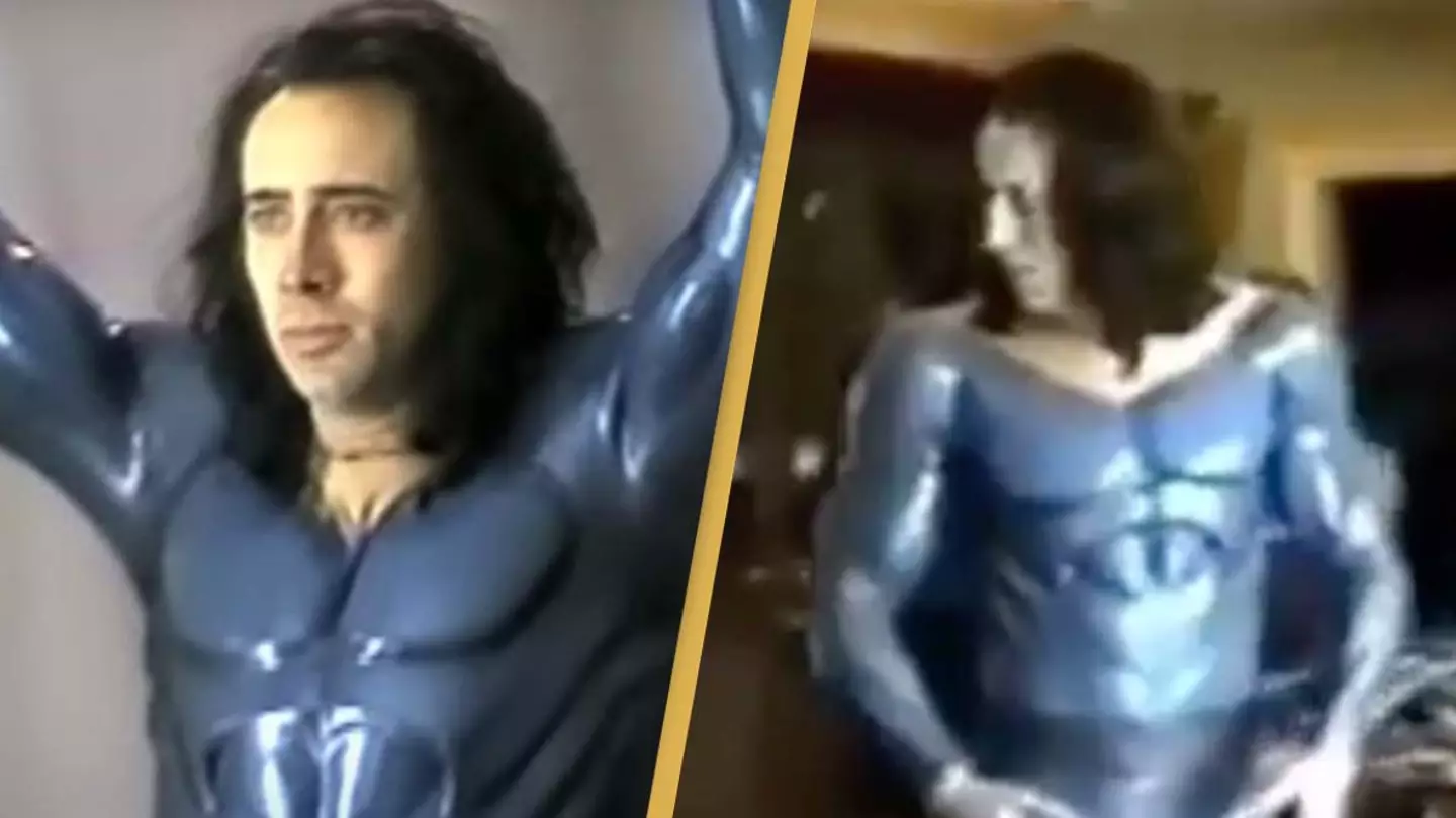 Video surfaces of Nicolas Cage trying on Superman suit for cancelled Tim Burton film