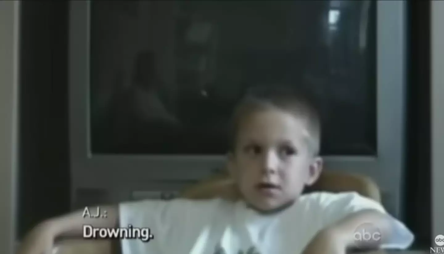 AJ told police that his mom 'dunked' his sister in the water (ABC News)