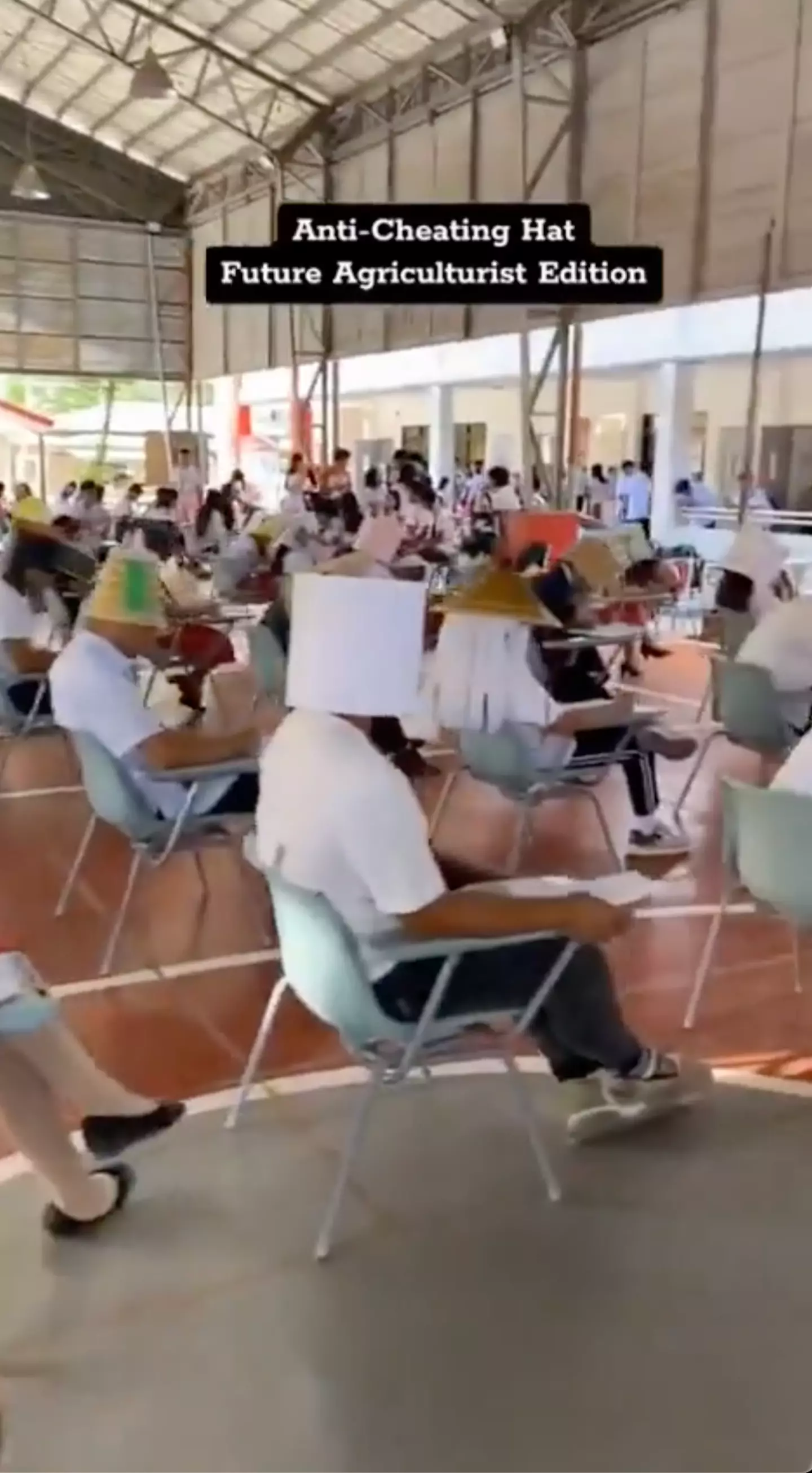 You could just check inside the hat.