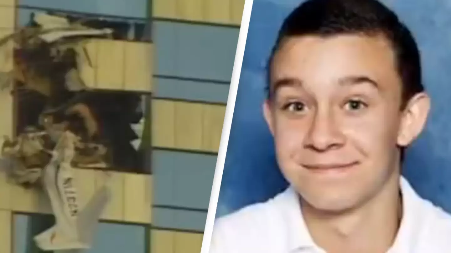 Chilling footage shows the aftermath of teen who tried to recreate 9/11 by flying an airplane into a skyscraper