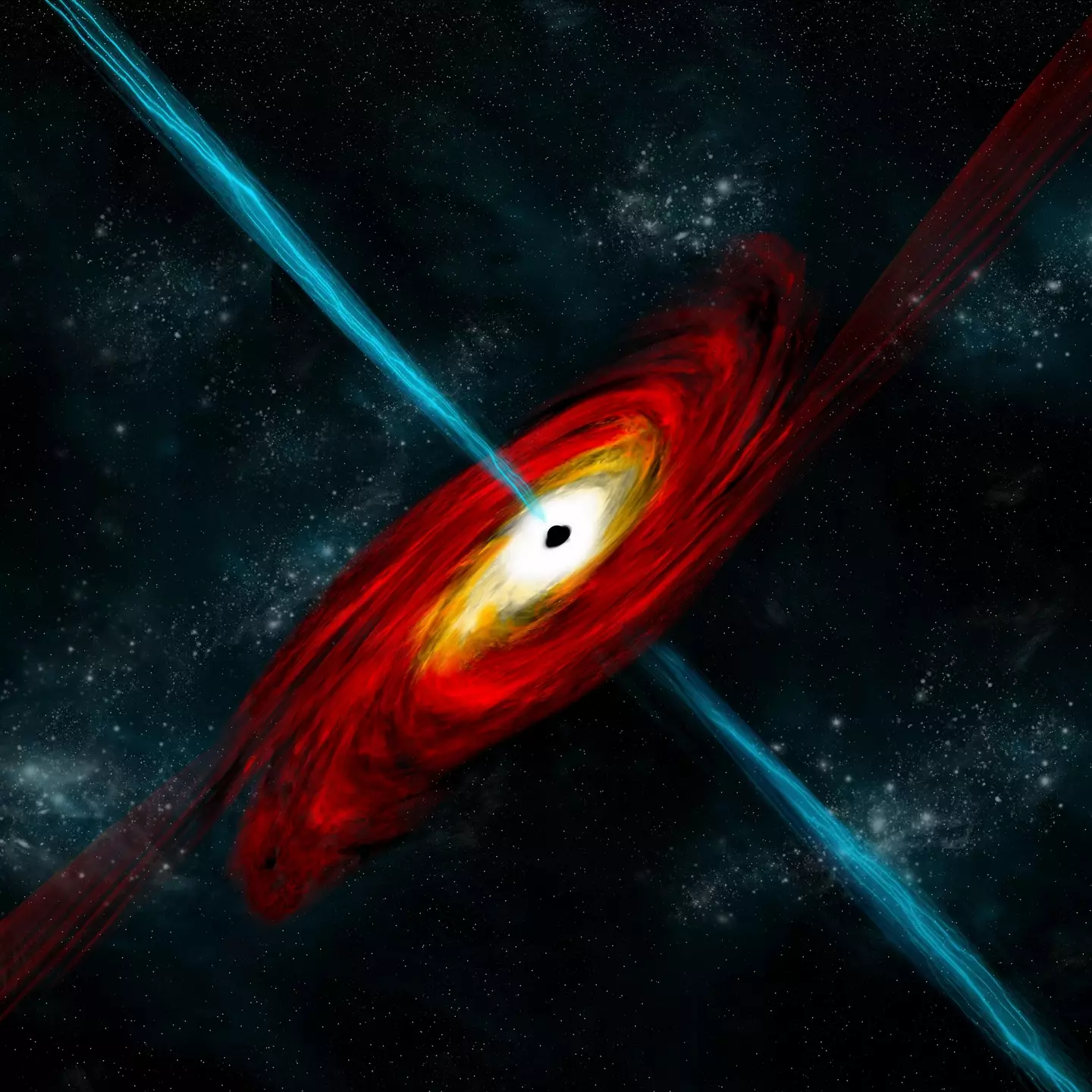 Scientist believe the blast was caused by a star collapsing into a black hole.