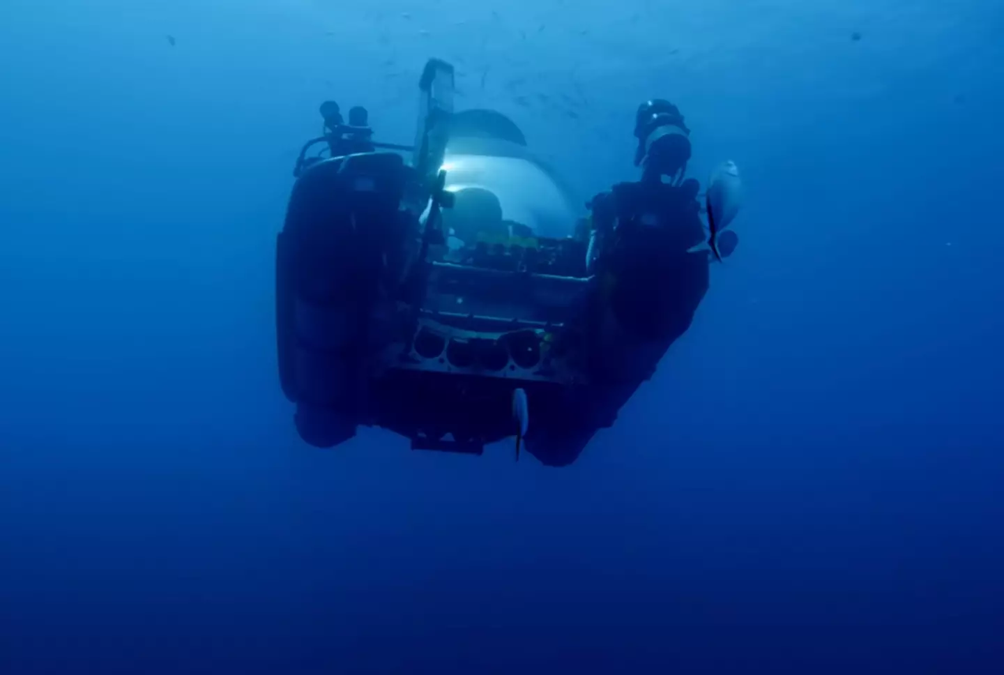 OceanX researchers went down in one of its submarines in 2019. (YouTube/OceanX)