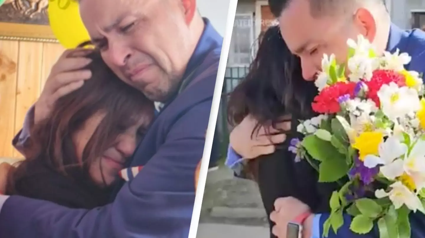 Son stolen at birth hugs his mother for the first time in 42 years as they get reunited
