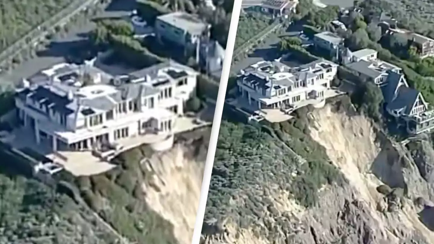 Three mansions worth over $40 million are on the verge of falling off cliff