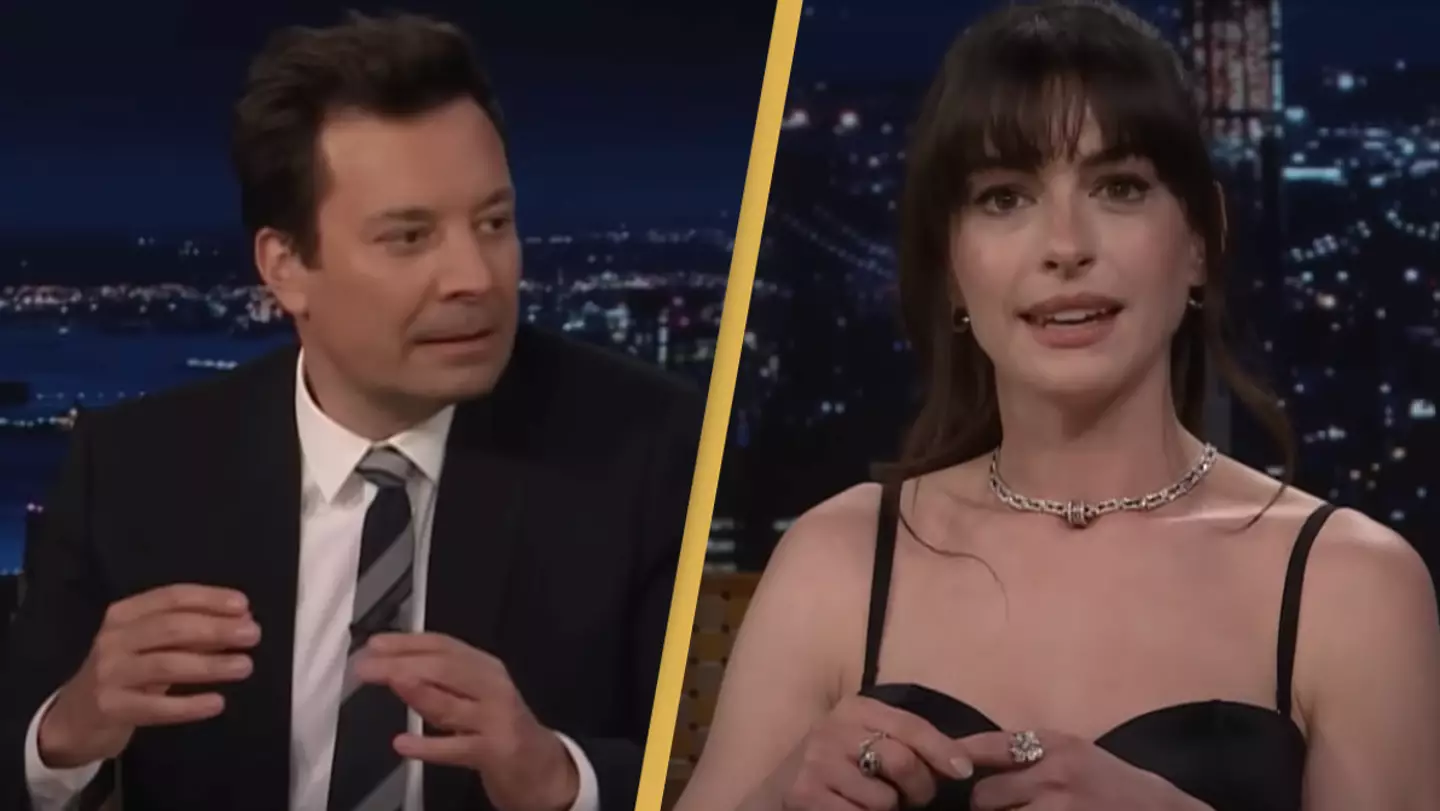 Jimmy Fallon praised for quick quick-thinking response after Anne Hathaway interview took an uncomfortable turn