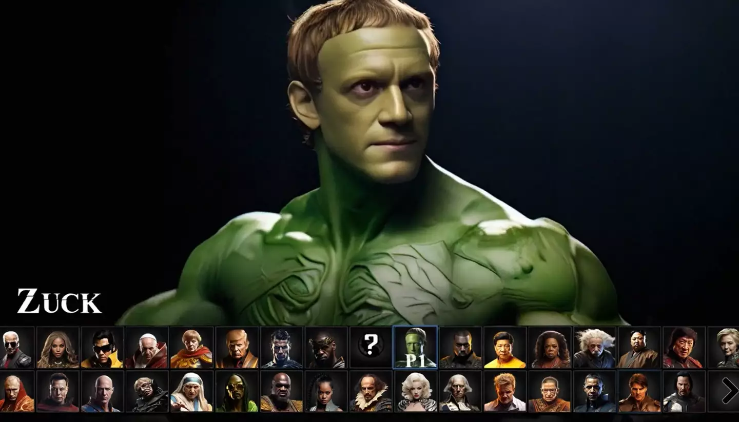 The AI is really leaning into the 'Zuckerberg is a lizardman' theory here.