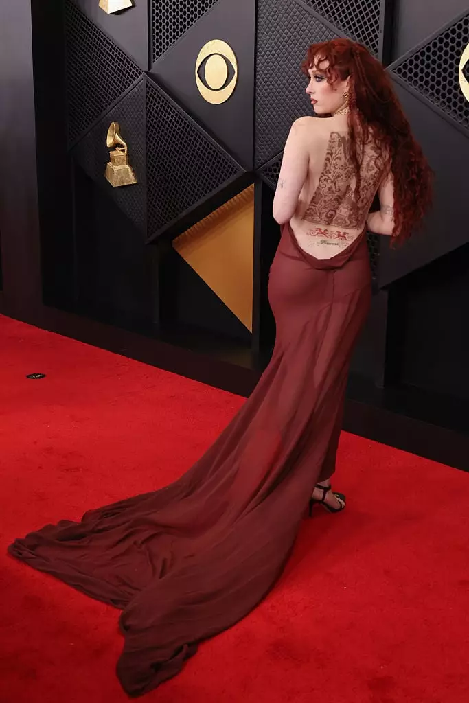 People were shocked to see the front of Chappell's dress. (John Shearer / Contributor / Getty)