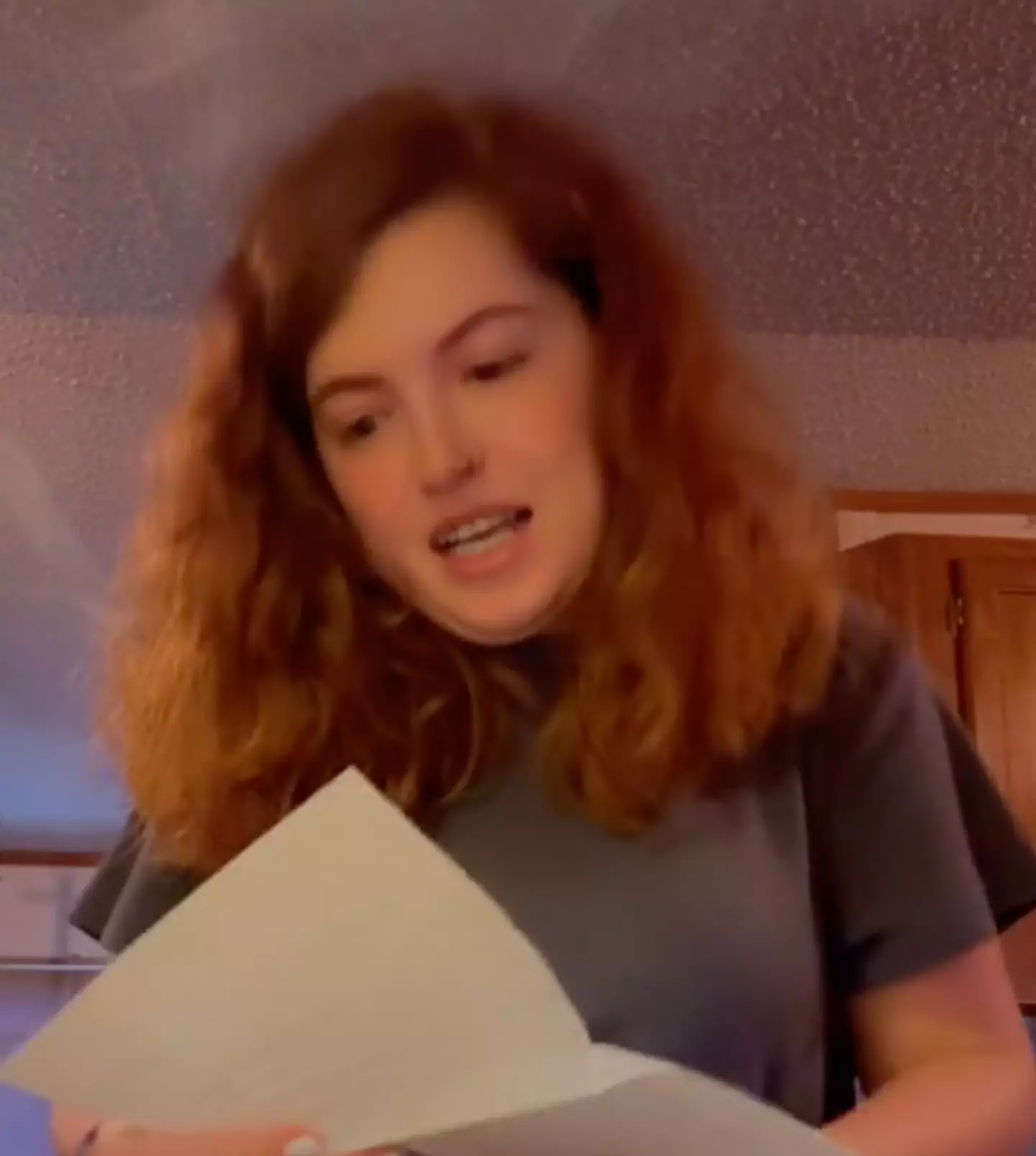 Ariel, who is from Southern Virginia, had the text overlay: “My parents’ murderer wrote me back. I’ve been waiting almost 30 years for this moment.(Opencasketgood/TikTok)
