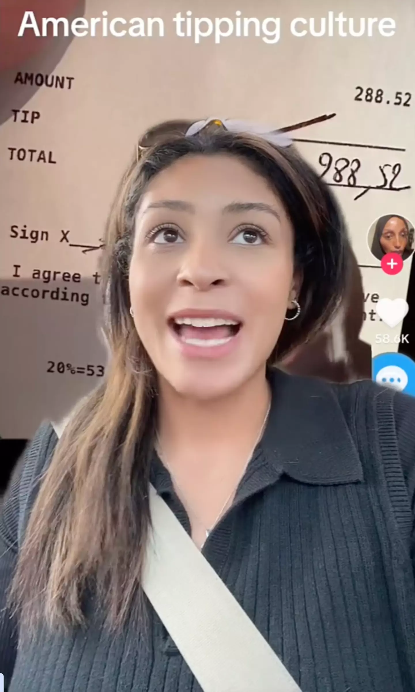 A woman has sparked an online debate about tipping.