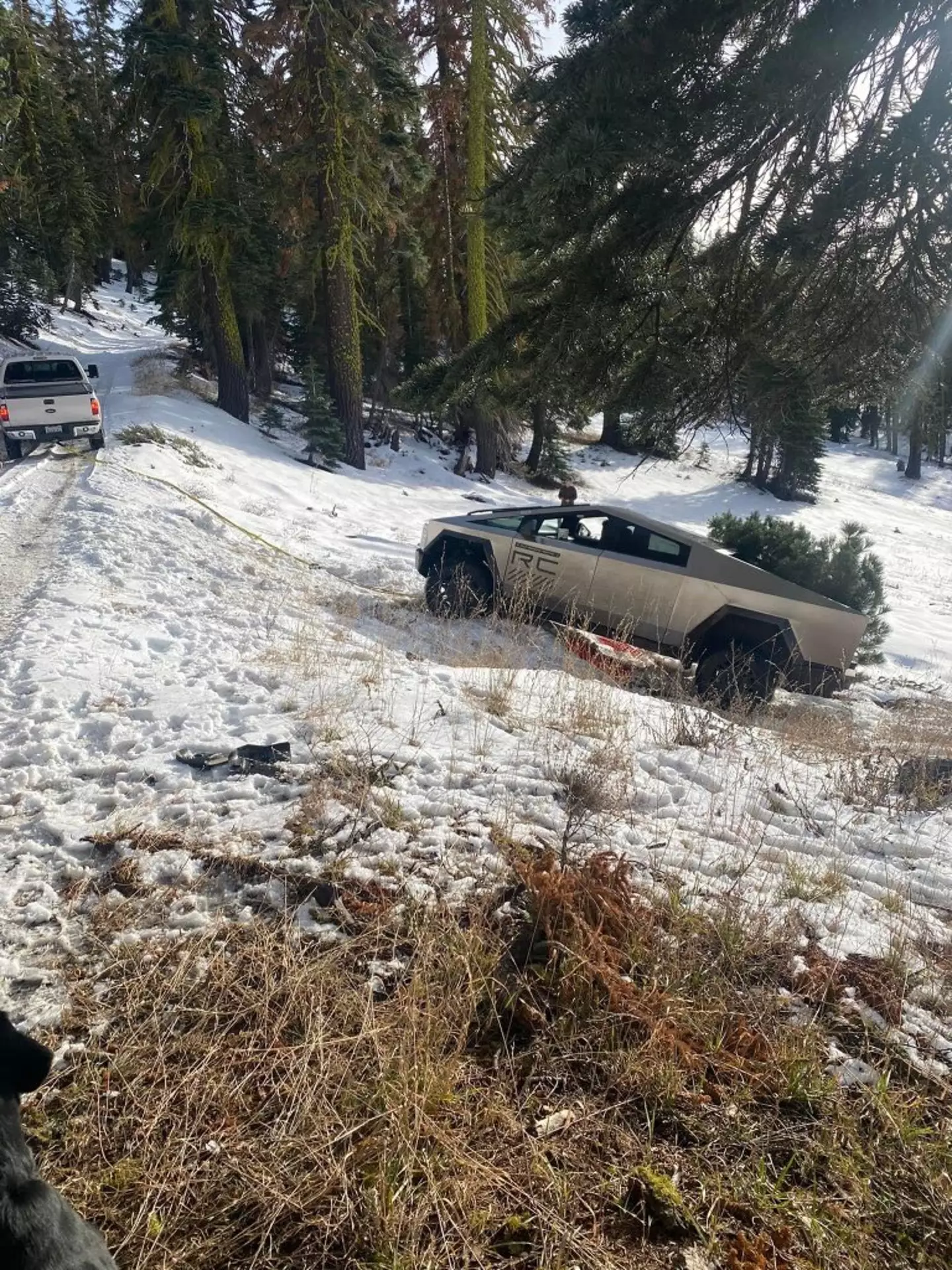 The Cybertruck needed a tow.