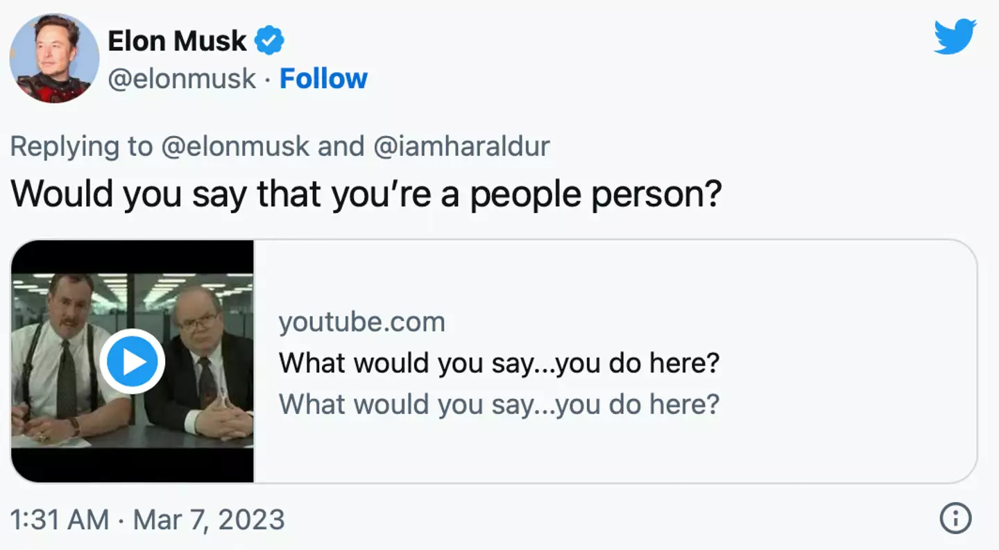 Elon Musk dismissed the man, despite Twitter buying Thorleifsson's company.