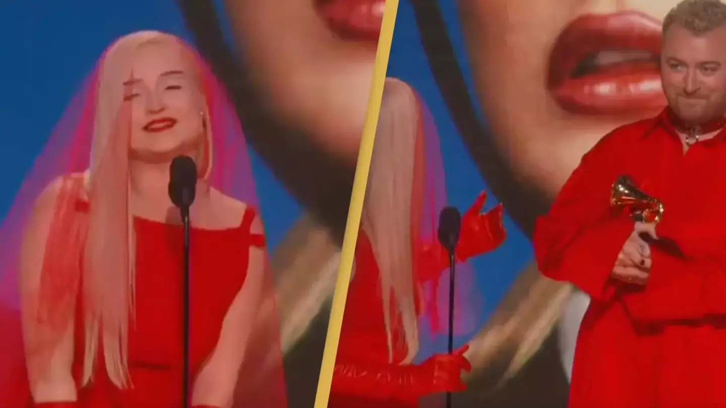 Kim Petras holds back tears as she's the first trans woman to win Grammy Award for Best Pop Duo