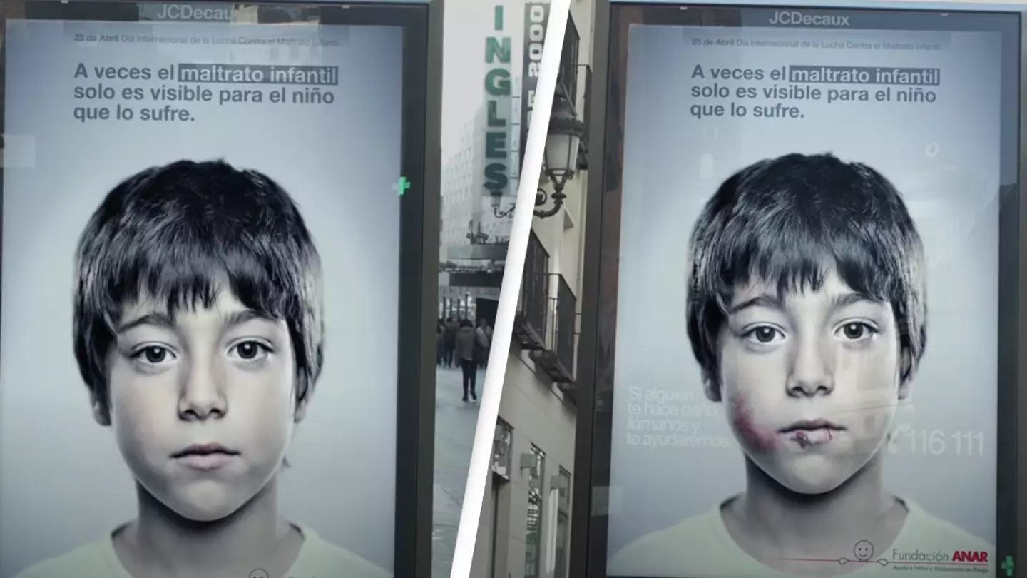 Anti-abuse advert praised for having hidden message that only children can see