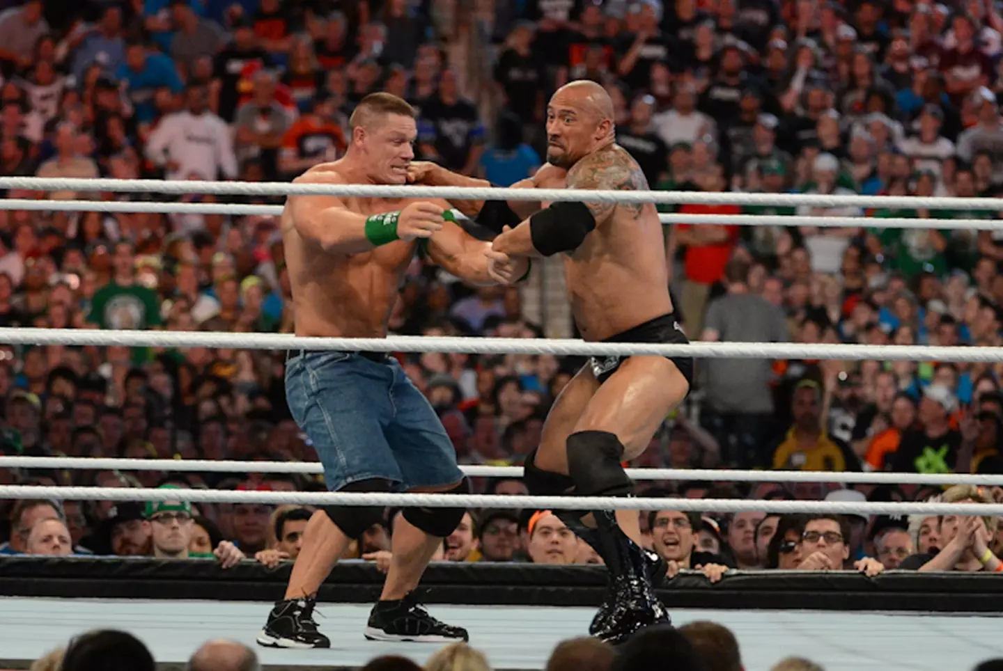 The last time Johnson fought in the WWE ring was against John Cena around 10 years ago.