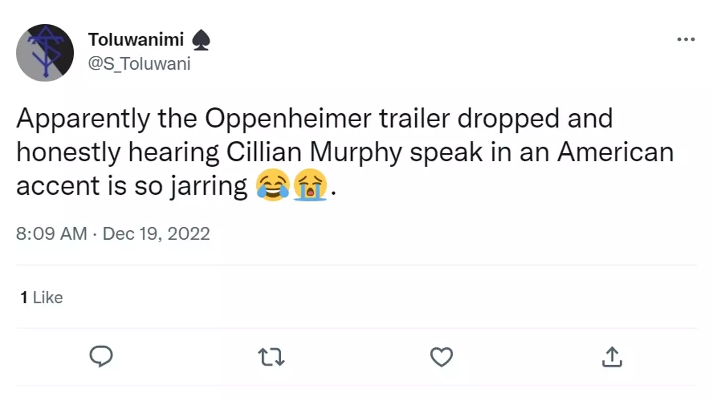 Some people thought it was pretty weird to hear Cillian Murphy with an American accent.