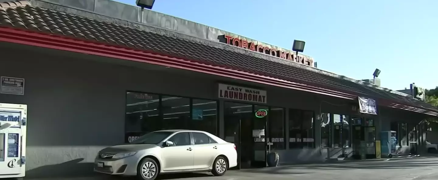 The laundromat where the kidnapped child was rescued.