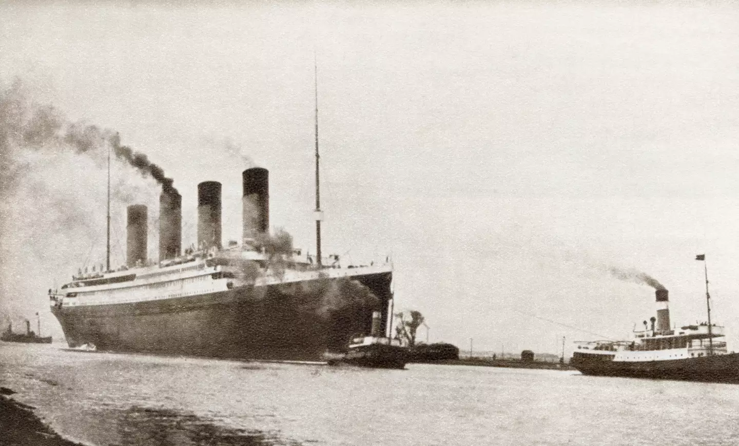 The Titanic split in two as it sank to the bottom of the ocean.