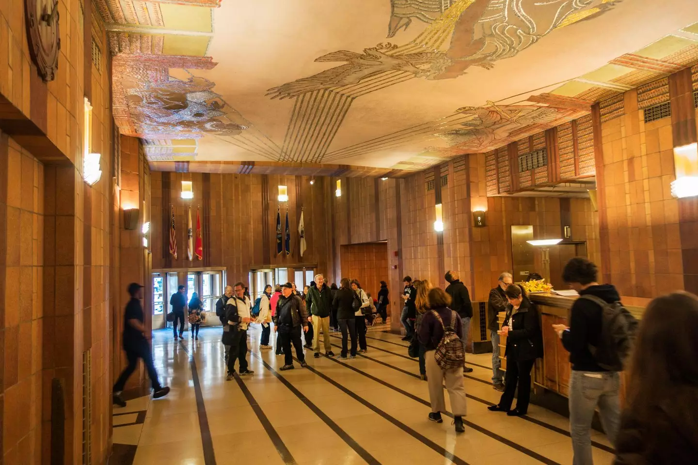 Interior of the AT&T 'long lines' building.