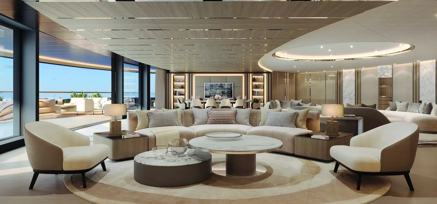 How one of the ship's reception rooms will look (Ulyssia Residence AG)