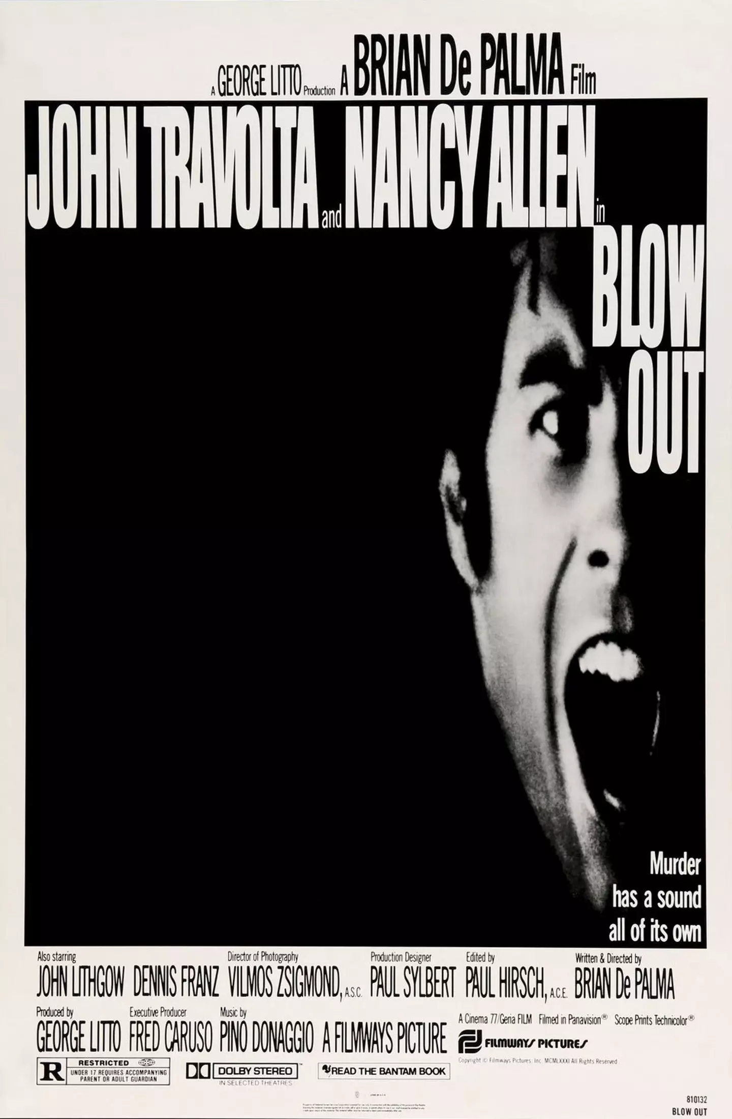1981's Blow out features future Pulp Fiction star, John Travolta.