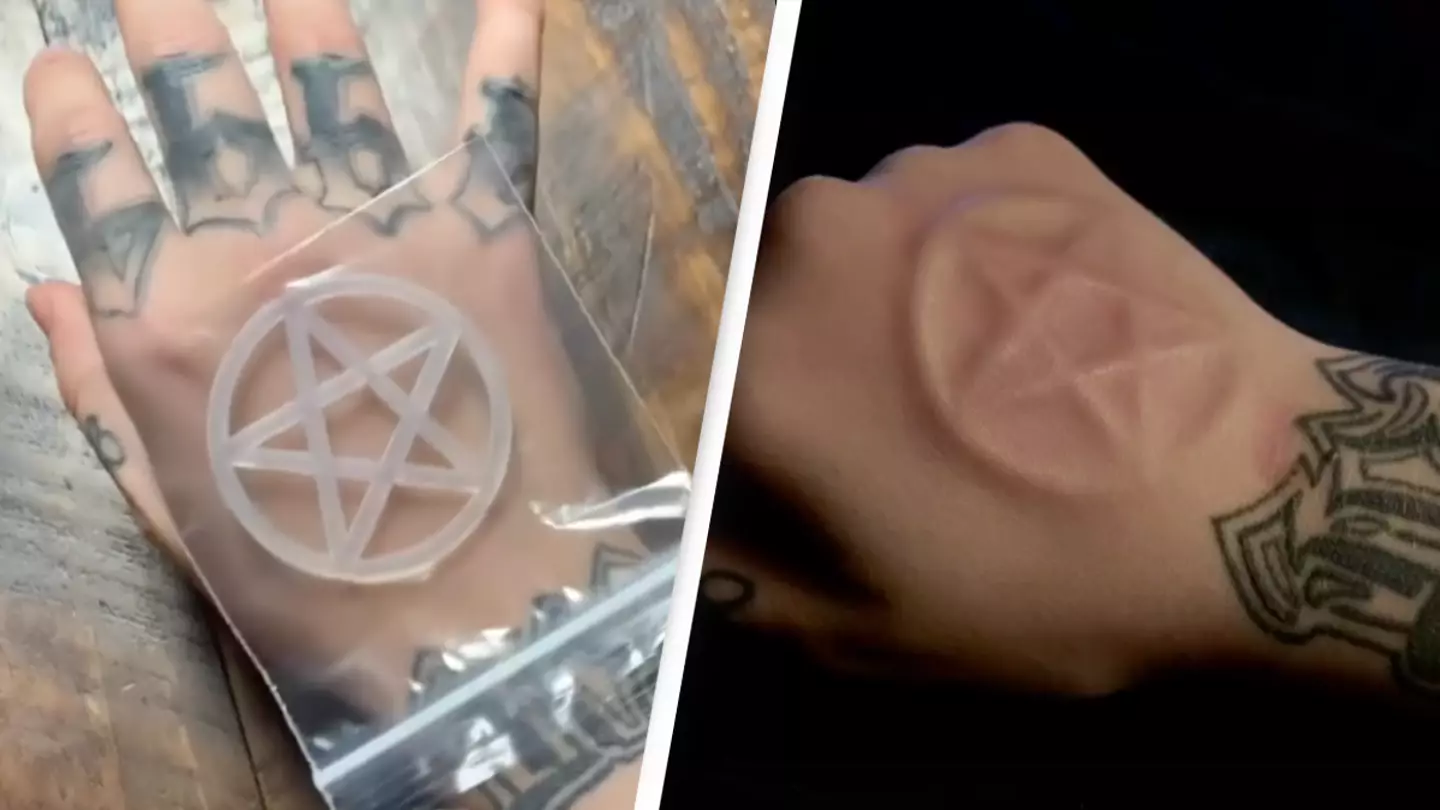 Woman shares 4 month healing process for hand implant in wild body modification video
