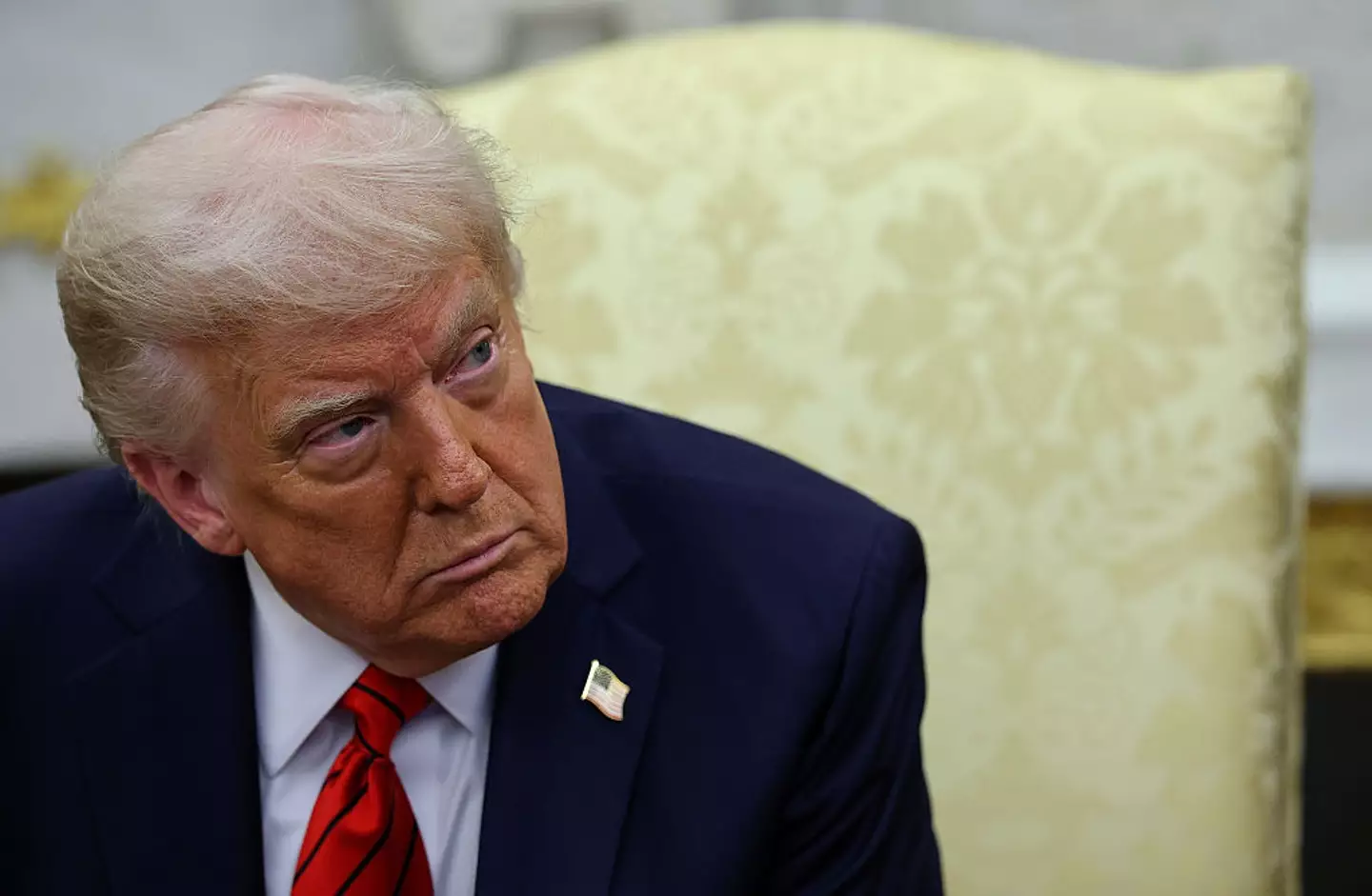Trump was asked for his message to critics (Win McNamee/Getty Images)