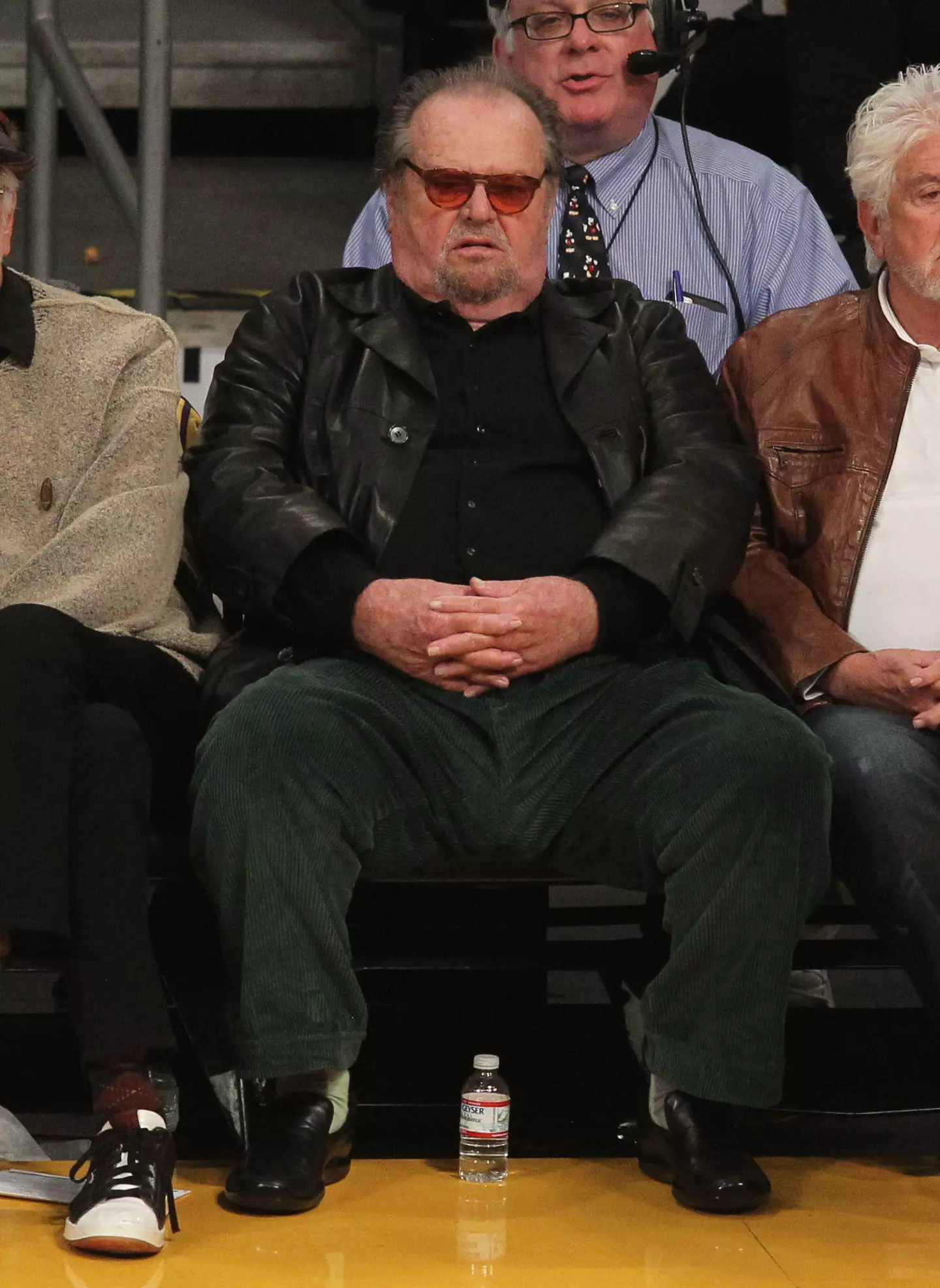 Jack Nicholson pictured at a basketball game a few years ago.