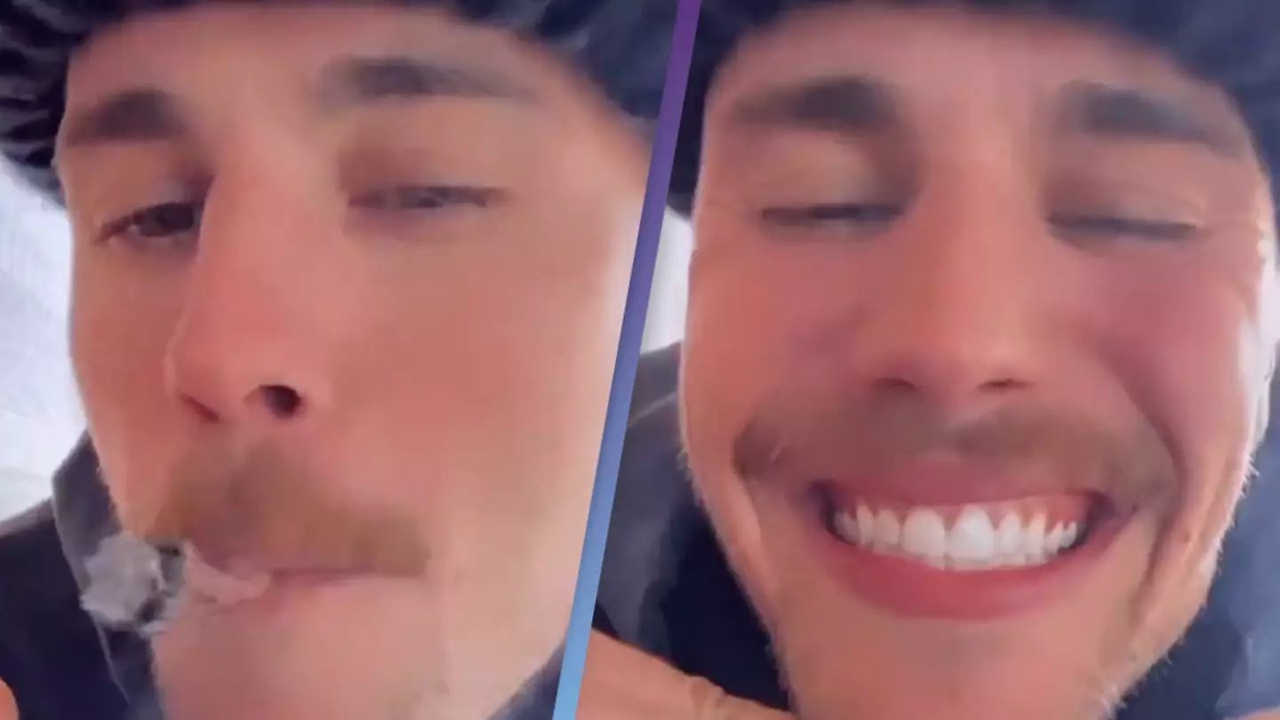 Fans seriously concerned about Justin Bieber after he posts bizarre video of himself smoking