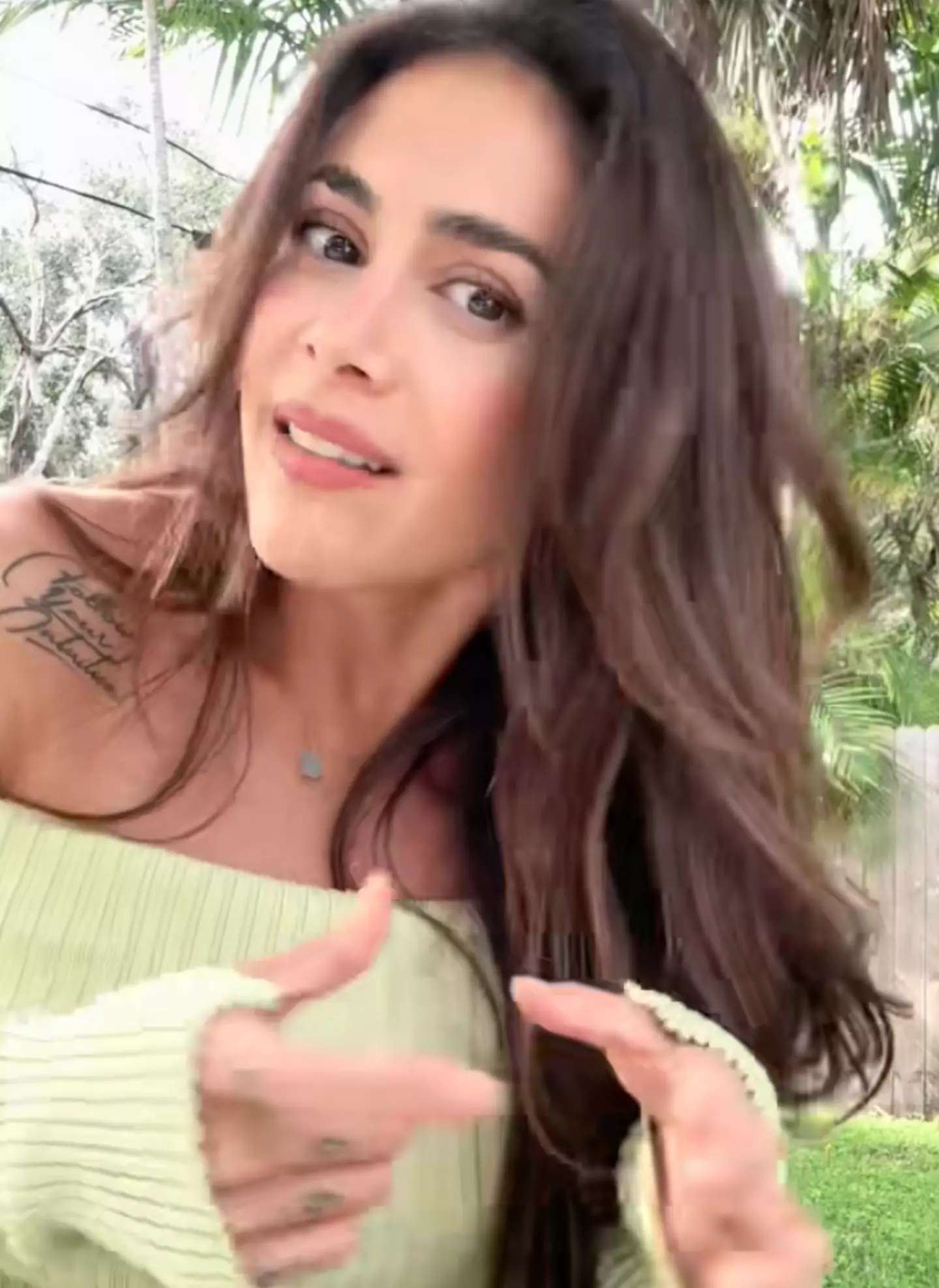 Greeicy says she was given the 'husband stitch' (TikTok/ @greeicybaila)