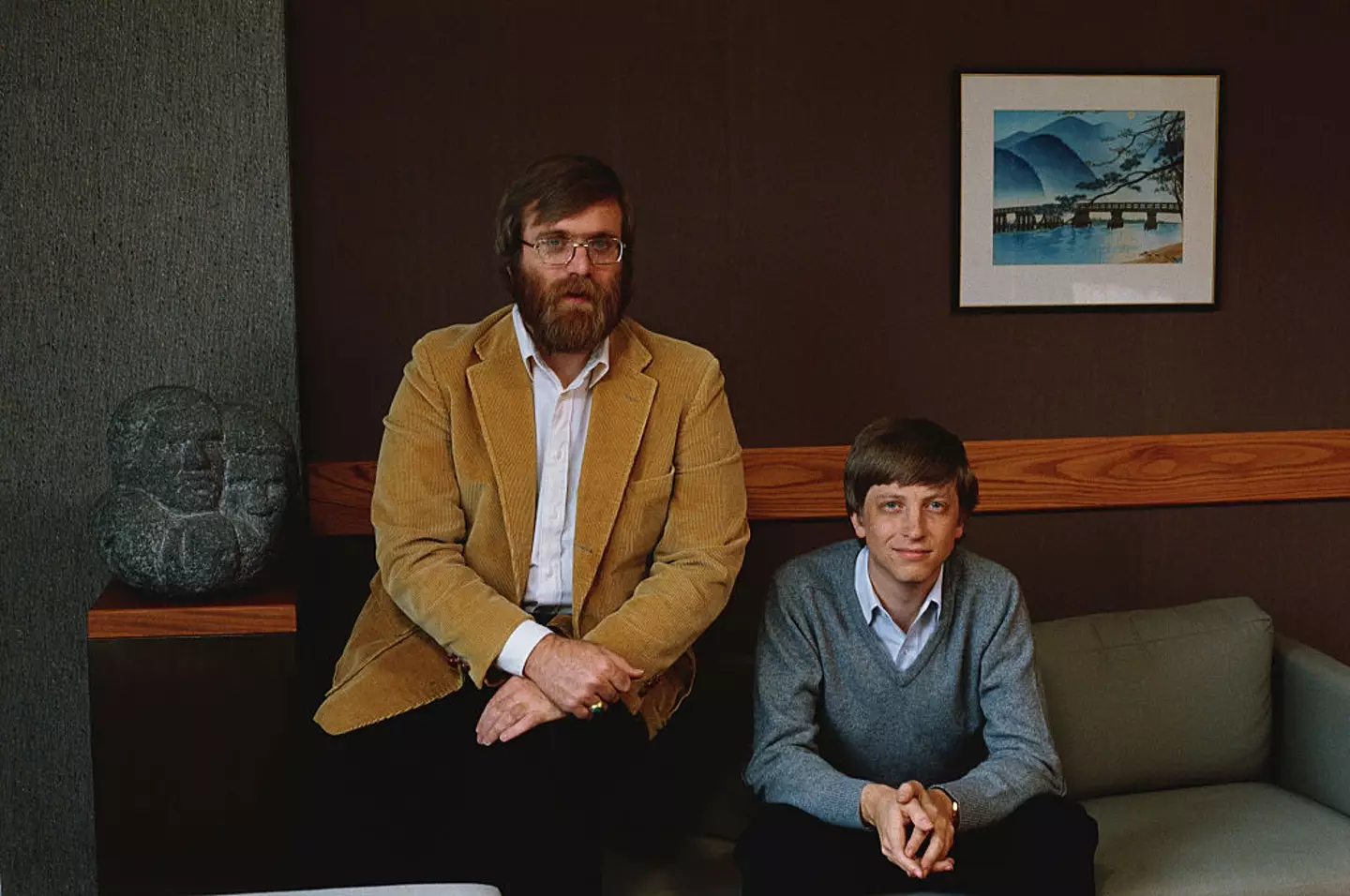 Paul Allen and Bill Gates nine years after founding Microsoft (Doug Wilson/CORBIS/Corbis via Getty Images)
