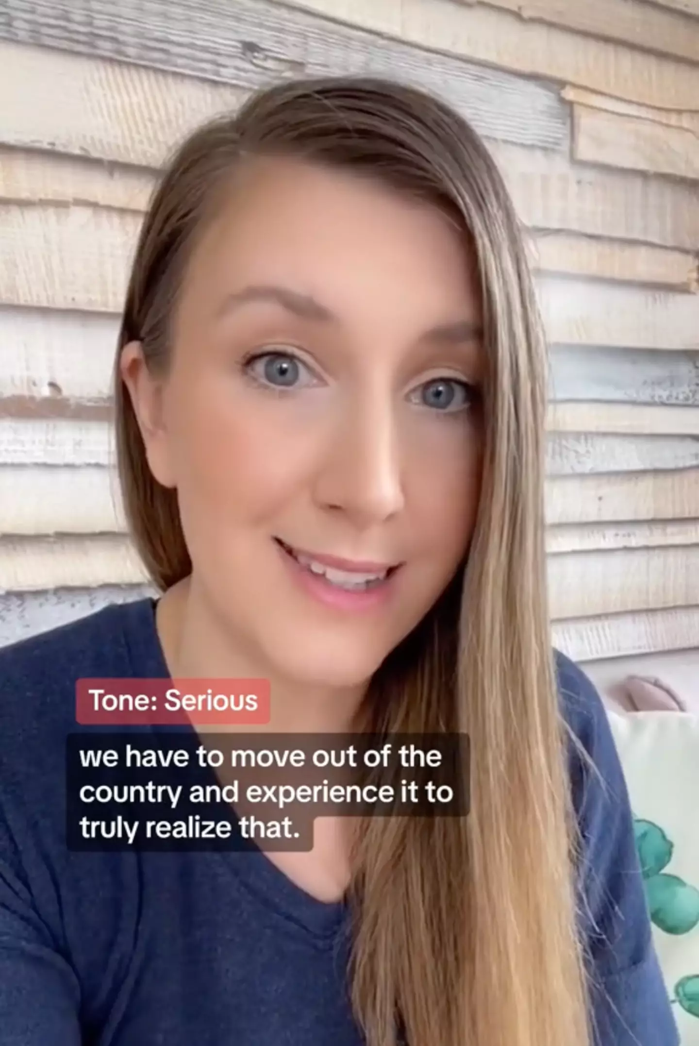 She shared her experiences of moving to the US.