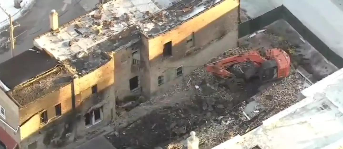 The damage caused from the blast (ABC7Chicago)